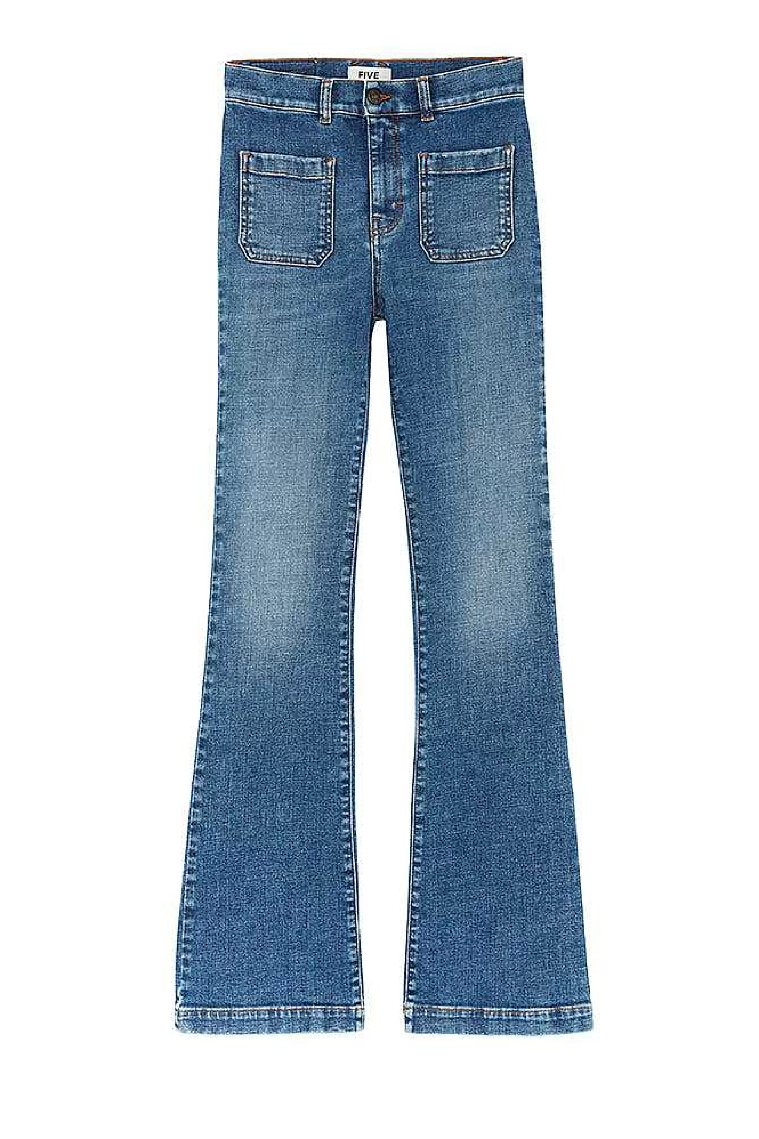 Jeans*Five Jeans 331 Luna Jeans Flare Mellem Bla