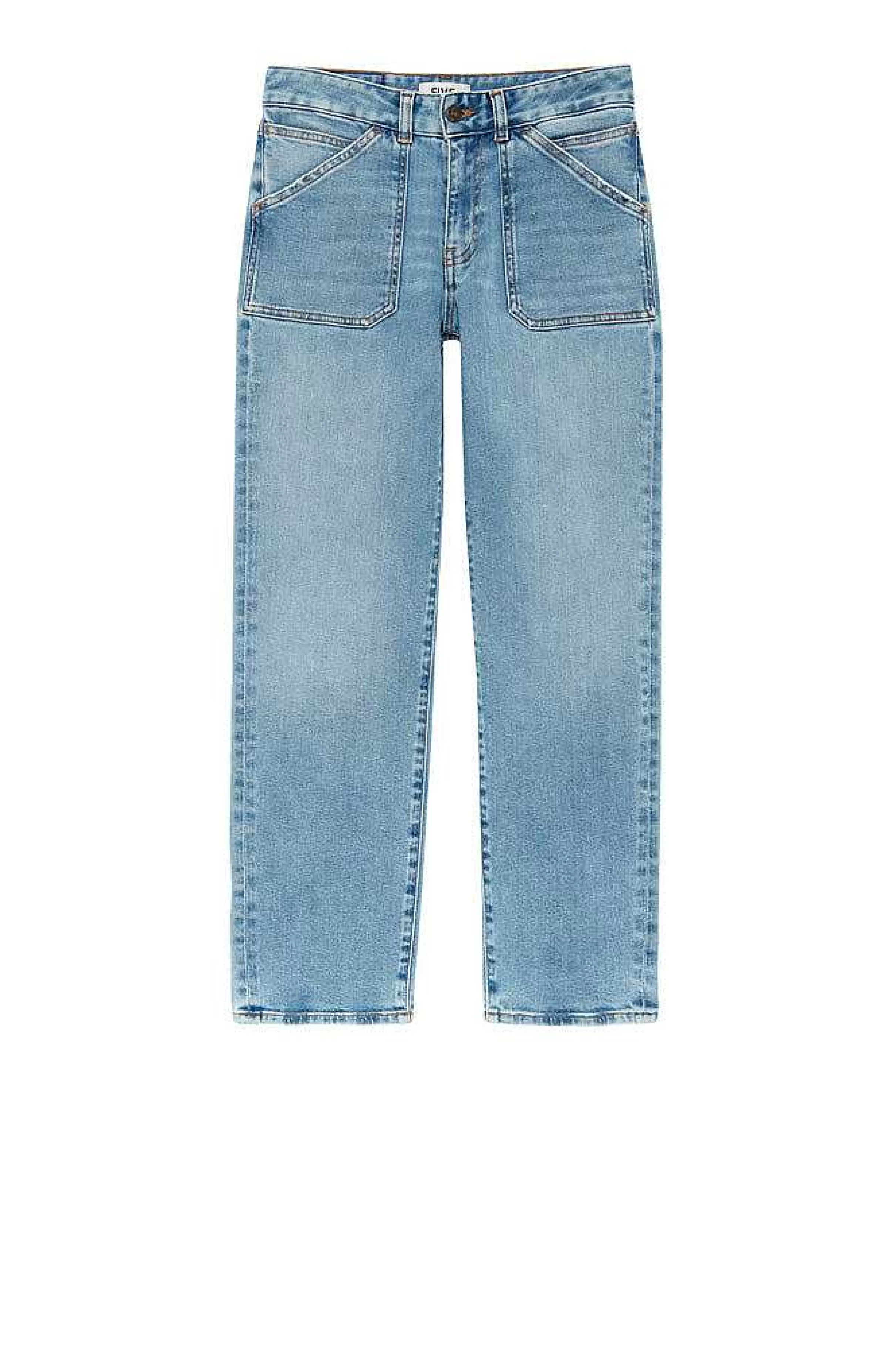 Jeans*Five Jeans 702 Lourdes Brede Jeans Lysebla