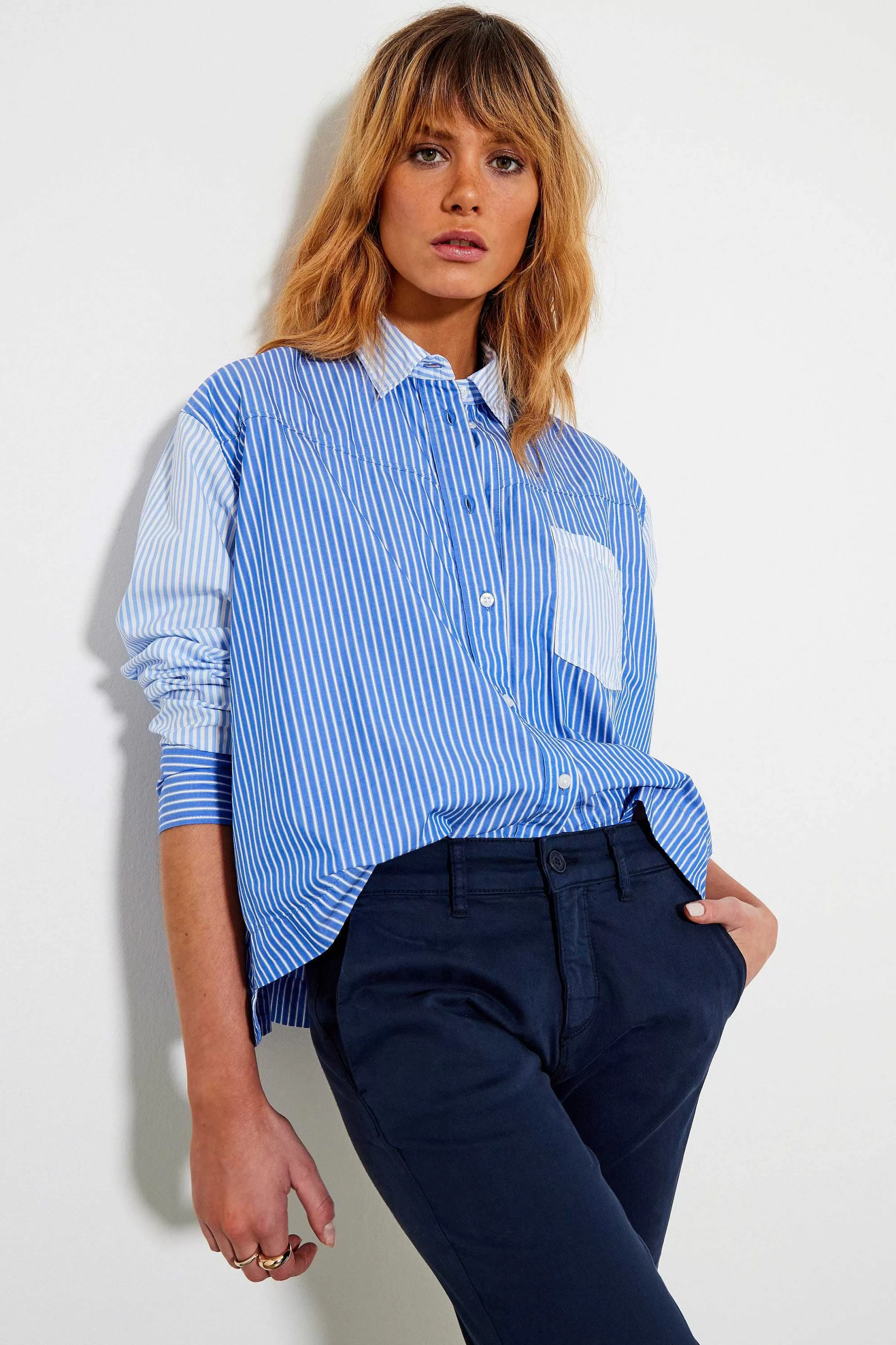 Skjorter Og Bluser*Five Jeans Clarence Skjorte Indigo