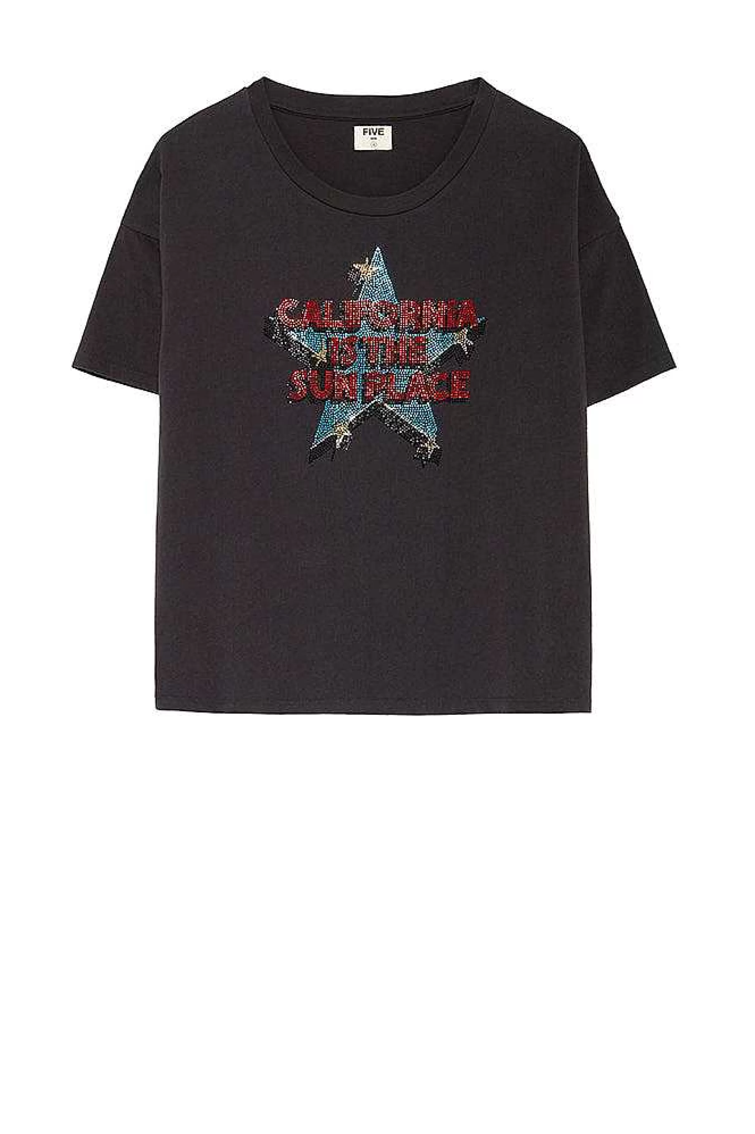 T-Shirts*Five Jeans Sun Place T-Shirt Kulstof